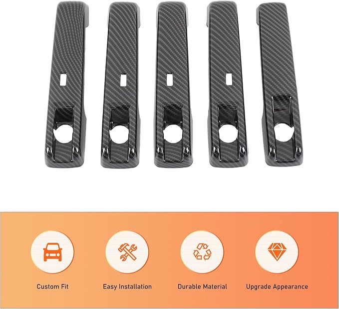 Tumukiw Car Exterior Door Handle Cover Compatible with Mercedes Benz G Class W464 2025+, Car Door Handle Protector Covers Trim with Keyless-Go Anti-Scratch Decoration Accessories (Carbon Fiber)
