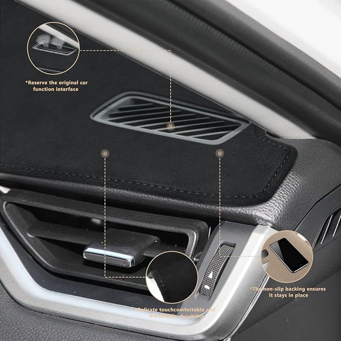 auovo Dashboard Cover Mat Compatible with Toyota RAV4 2024 2023 2022 Accessories 2019-2024 Sunshade Protector Anti-Slip Dash Carpet Cover