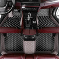 Custom Waterproof Leather Car Floor Mats Fit for Most Car SUV Truck & Sportscar All Weather Protection Vehicles (Black+Gray)
