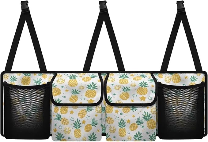 Trunk Organizer for Car Large Capacity Car Organizer, Pineapple Foldable Trunk Organizer for SUVs & Sedans, Space Saving Car Organization for Car Accessories, Tools, Sundries