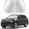 Toluoma Custom Fit Windshield Sun Shade for Atlas 2018-2025 - Full Coverage, 210T Reflective Fabric, Double-Layer Design - Blocks 99% UV Rays, Keeps Car Cool, Easy to Install and Store