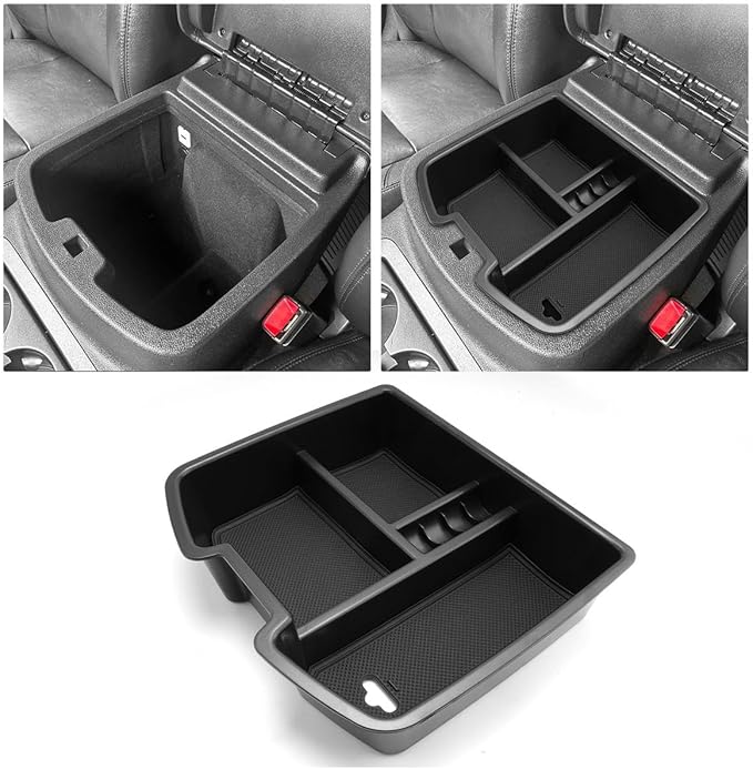 For 2007-2014 Full Console w/Bucket Seats Chevrolet Avalanche&Tahoe&Silverado 1500 2500HD 3500HD&Suburban/Sierra 1500 2500HD 3500HD&Yukon Center Console Organizer Tray ABS Materials