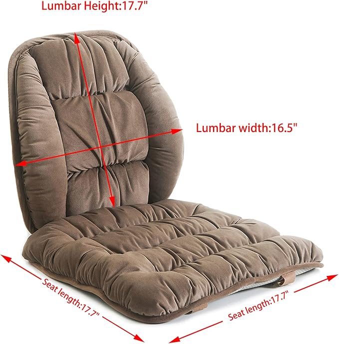 ALIBO Firm Style Chairs Recliner Lumbar Back Support Nonslip Seat Pads Cushion Low Back Pain Relief Warm Lumbar Rest Pillow