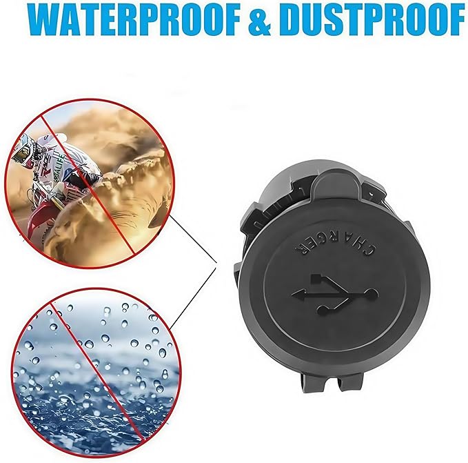 45W PD & 18W QC3.0 USB Laptop Car Charger Power Socket, Marine Type-C/USB C Port Fast Charging Adapter, 12V USB Power Outlet with ON/Off Switch Button Waterproof Cover for Boat RV Truck Golf (Green)