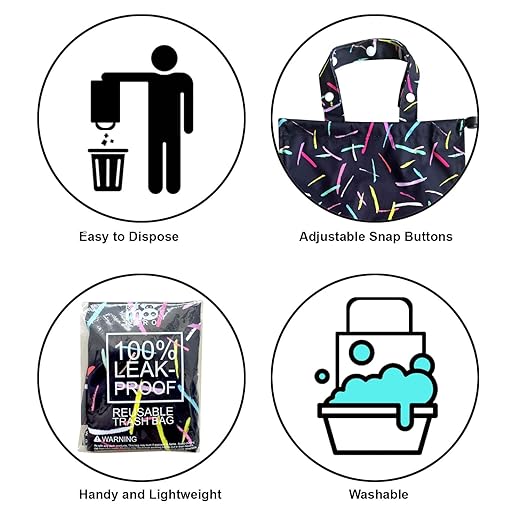 RMMOORORO Cute Hanging Car Trash Garbage Bag 100% Leakproof Waterproof Multipurpose for Car Back Front Seat Console with Hanging Strap (Colorful Lines)