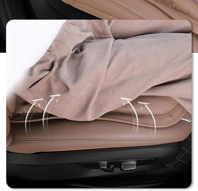 Car Seat Cushion for Porsche Macan 2015-2025-pr, Breathable Non-Slip Driver Seat Pad Ergonomic Memory Foam for Long Driving Car Office,A/2Pcs-Grey