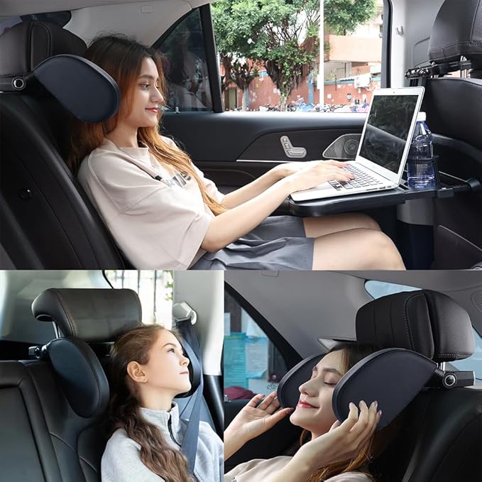 Adjustable Kids Travel Car Seat Headrest Pillow with Lean Support Cushion Sleeping Travel Neck Safeguard Cushion Suitable for Kids Children Teenagers and Adults