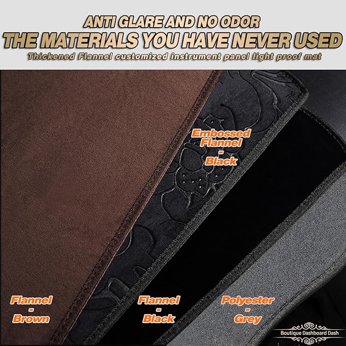 TUCAREST Dash Cover Fit for 20-24 to-yota Corolla/19 Corolla SE XSE 4-Door Hatchback Nonslip Dash Cover Mat Sunshade No-Glare Slip Pad Carpet Sunshield Protector (Without HUD) Flannel Black Embossed