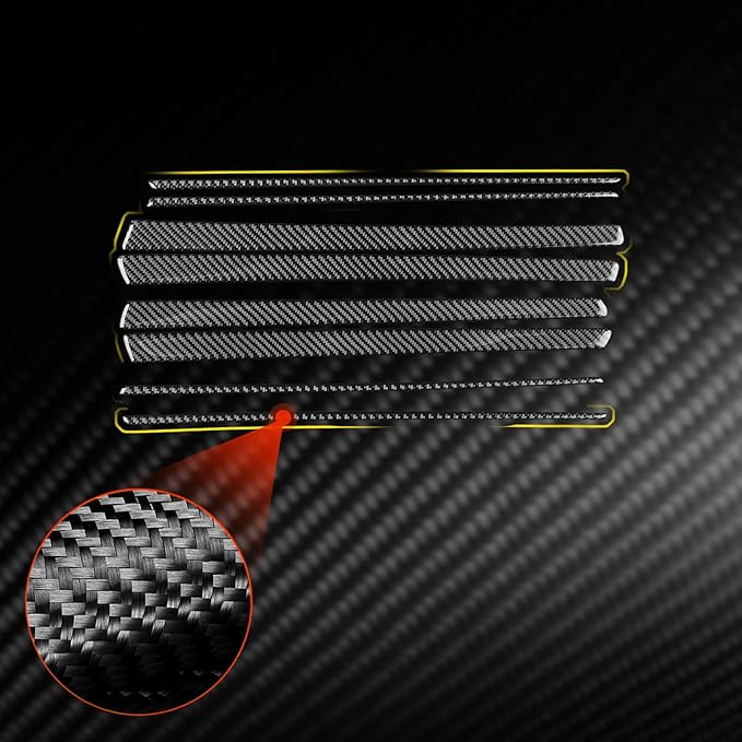 NVCNX Real Premium Carbon Fiber for Chrysler 300 Accessories 2015-2023 2016 2017 2018 2019 2020 2021 2022 S/C/Limited/Touring Car Inner Door Panel Strip Cover Interior Trim Sticker Decal 8PCs