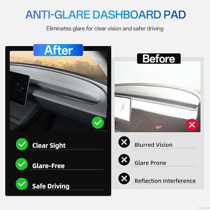 Dashboard Cover for Tesla Model Y Juniper 2026 2025, Non-Slip Silicone Dash Cover, Soft Anti-Glare Sunshade Pad Mat, UV-Proof Dash Surface Protector Covers, Interior Auto Accessories, Gray