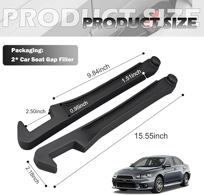OFBAND 2-in-1 Upgraded Car Seat Gap Filler with Hook,2PCS Double Side Car Seat Gap Plug with Storage Slot,Universal in Between Cars Seats Catcher Cars Interior Accessories