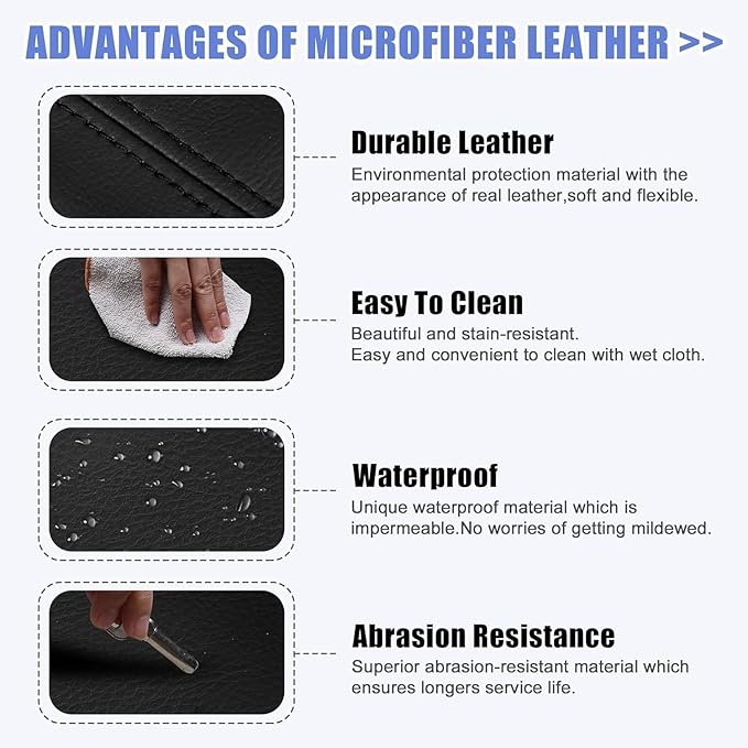 GXARTS Leather Center Console Armrest Cover Cushion Pad Black Compatible with Ford F150 2004 2005 2006 2007 2008
