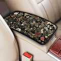 Mushroom Print Car Center Console Cover Botanical Cute Plant Arm Rest Covering Cushion for Cars Sedans Vans Truck Vehicles SUV Vintage Armrest Pads