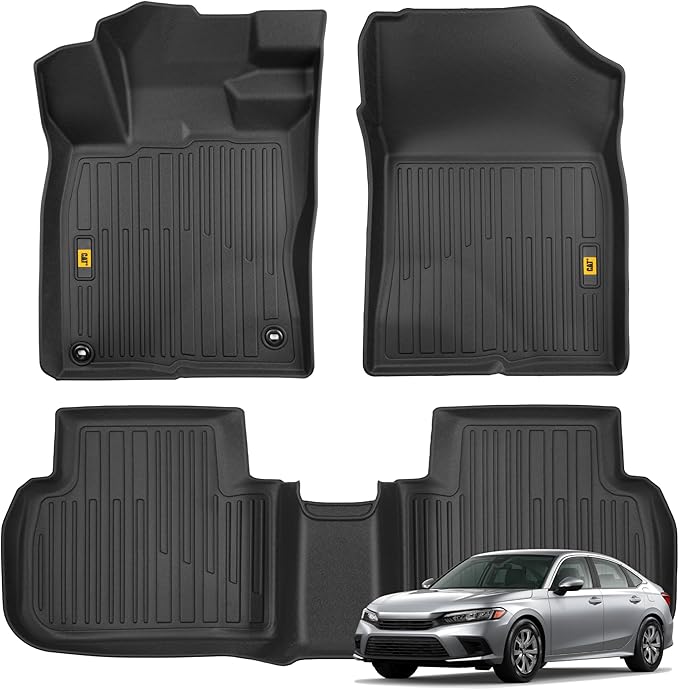 CAT® JustFit™ 3D Custom Fit Floor Mats for Honda Civic 2022-2026 Acura Integra 2023-2026, Heavy Duty Car Floor Liners Protection Laser Measured, Honda Civic Accessories, Acura Integra Accessories