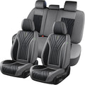 FLORICH Seat Covers, Front Leather Seat Covers, Car Seat Covers 2 PCS,Waterproof Seat Cover for Cars, Luxury Leatherette Gary Car Seat Cushion, Automotive Seat Covers for Sedan SUV Pick-up Truck