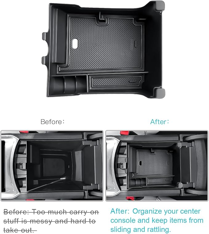CDEFG for 2020-2024 Edge Center Console Organizer Compatible with 2020-2023 2024 Ford Edge Middle Console Organizer Armrest Tray Storage Box Coin Holder 2023 2024 Edge Accessories