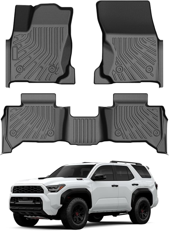 Cartist Floor Mats for Toyota 4Runner 5 Seats 2025 2026 (Not fit Hybrid/EV) All Weather Floor Mat for 4Runner Accessories 6th gen Front & Rear Car Mats Heavy Duty TPE Carpet Protection