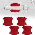 4PCS Car Door Handle Cup Scratch Protector, Car Door Handle Sticker, Scratch Auto Door Protective Film, Car Accessories Car Door Handle Protective Films Universal for Cars (Red, 4PCS)