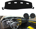 x xotic tech Dashboard Mat Cover Compatible with Dodge Ram 1500 2500 3500 2002-2005 Pre-Cut Non-Slip Sunshield Sun Glare Protector Dash Carpet Pad Black