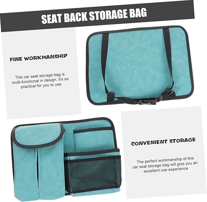 LIFKOME Car Seat Organizer Multi-pocket Hanging Back Storage Bag for Easy Access Portable Design Capacity Material for Family Use