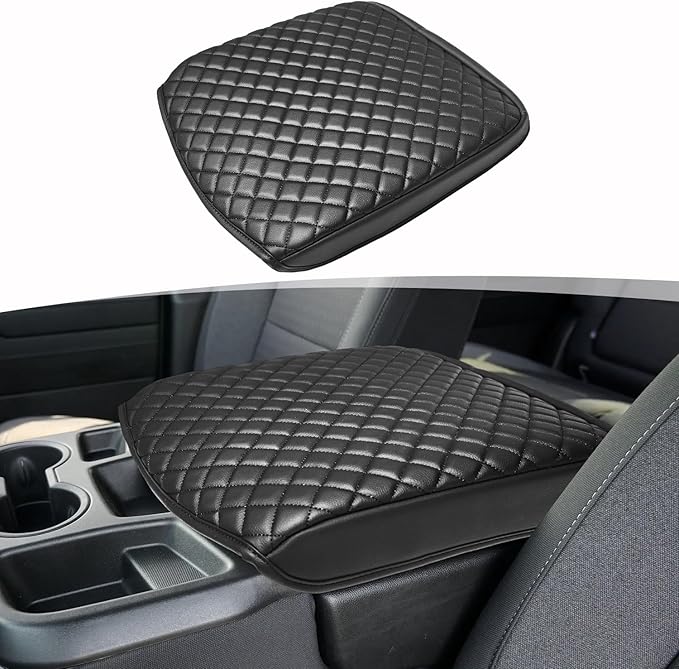 Center Console Armrest Cover for 2019-2026 Chevy Silverado & GMC Sierra 1500 2500 3500 HD Accessories,Microfiber Leather Arm Rest Lid Protector Pad, Anti-Scratch(Fits Jump Seat Console Only)