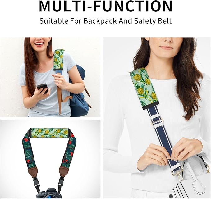 Pineapple Steering Wheel Cover Elastic Non-Slip Car Steering Wheel Covers with Seat Belt Shoulder Pad for Women Men