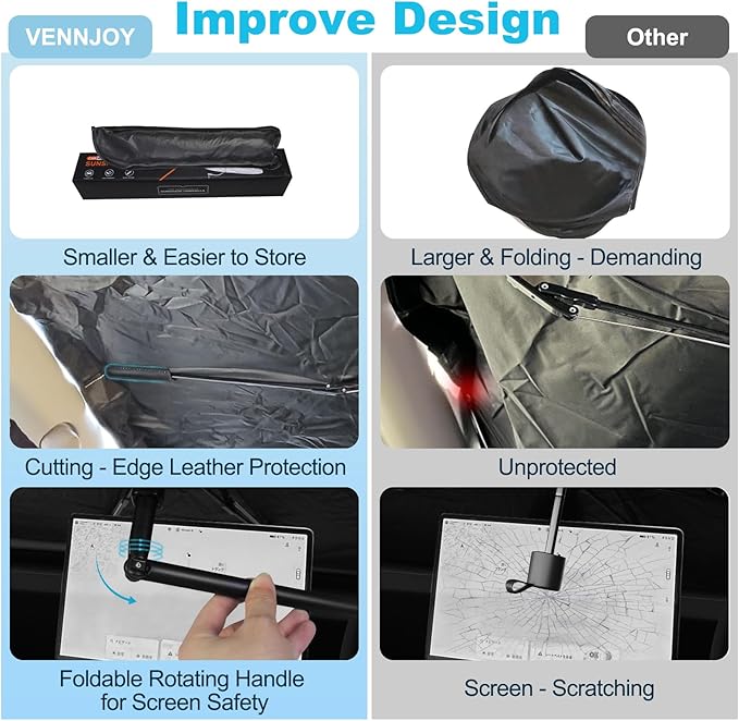 2025 Upgrade Windshield Sun Shade Umbrella Custom Fit for Kia Telluride 2020-2025 Foldable UV Protection Car Cover, Emergency Rain Shield & Dashboard Protector - Durable Auto Accessory