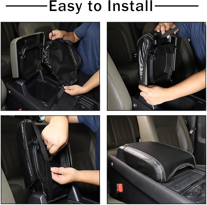 Center Console Armrest Cover Compatible with Land Rover Defender 90/110/130 2020-2023 Accessories, Comfortable Leather Armrest Box Pad Cushion Protector (B Style)