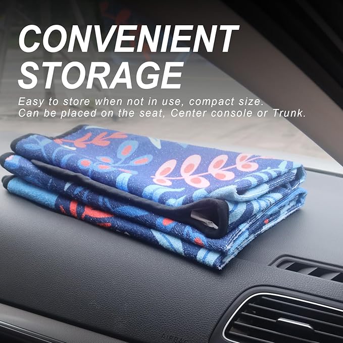 nbnhxnff Sweat Towel Car Seat Cover Protector Front Seats for Gym Workout, Running, Swimming, Beach and Hiking, Waterproof Universal Seat Cover for Car, Trucks, Van & SUV (Dinosaur, 1pcs Front Seat)