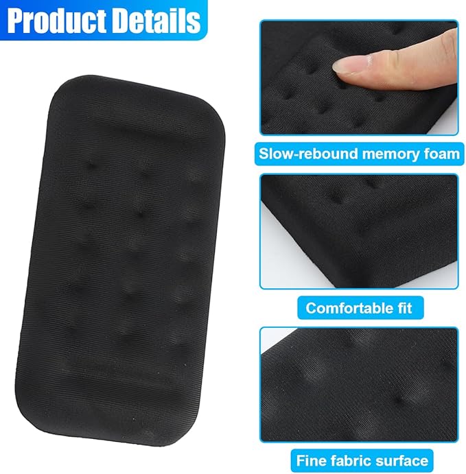 Car Arm Rest Elbow Pad, Memory Foam Auto Door Armrest Cushion, Soft Comfortable Support Pad for Relieve Elbow Fatigue, Universal Vehicle Interior Center Console Armrest Accessory (2PCS)