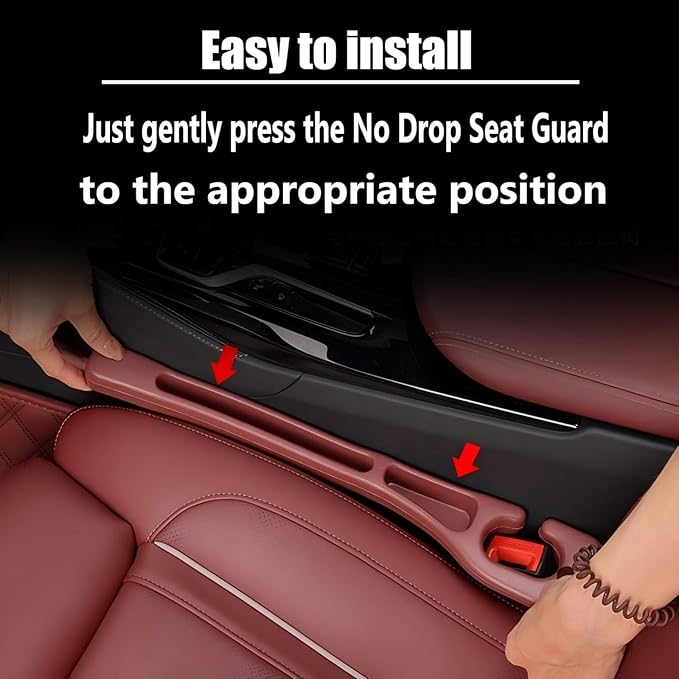 womkvai car seat gap filler, No Drop Seat Guard, Seat Gap Fillers for All Cars, Prevents Items from Falling, Easy to iInstall (Black)