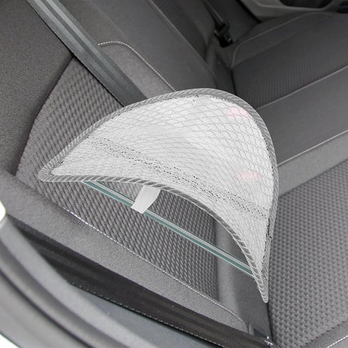 Healifty Car Seat Lumbar Support Pad Breathable Ergonomic Back Cushion for Driving and Office Use Lower Back Comfort 15.74X14.56X0.78 Inches