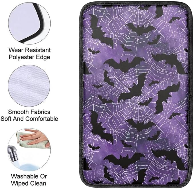 Horeset Bat Car Armrest Cover Cushion Pad Auto Accessories Cheetah Center Console Armrest Protector