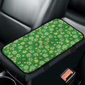 Bulopur St. Patrick's Clover Arm Rest Cover Car Flannel Center Console Cover Easy to Install Car Decor Accessories Auto Armrest Console Cover for Most Vehicle, SUV, Truck, Car