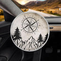 Mountain Steering Wheel Sun Cover 17 Inch Easy to Install Car Rudder Sun Heat Shield Foldable Vehicle Steering Wheel Vehicle UV Reflector Summer Essential Gift for Friends