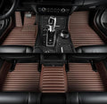 SARAHS Customized car Floor mats -Suitable for 99% of Cars, SUVs, and Trucks - car Pads to Protect Vehicle Interior Floor Accessories (Brown Horizontal Stripe)