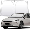 Thickened 2-Layer Front Windshield Sun Shade Compatible for Toyota Camry XV80 2024-present, Foldable Custom Fit Sunshade Blocks 99% Heat, Keeps Car Interior Cool (for Camry XV80 2024-present)