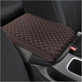 Cool Car Center Console Cushion Pad, Comfortable Ice Silk Car Armrest Cover, Breathable Vehicle Armrest Seat Box Pad Memory Foam, Auto Interior Protection Accessories, Universal for Summer (Coffee)