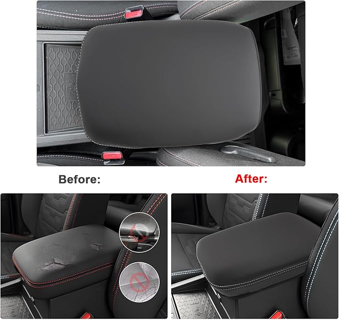 SXCY for 2022-2025 2026 Nissan Frontier Accessories Armrest Cover for Frontier 2024 2025 2026 Accessories 2024 2025 2026 Frontier Center Console Cover 2025 2026 Frontier Console Cover(Gray Line)