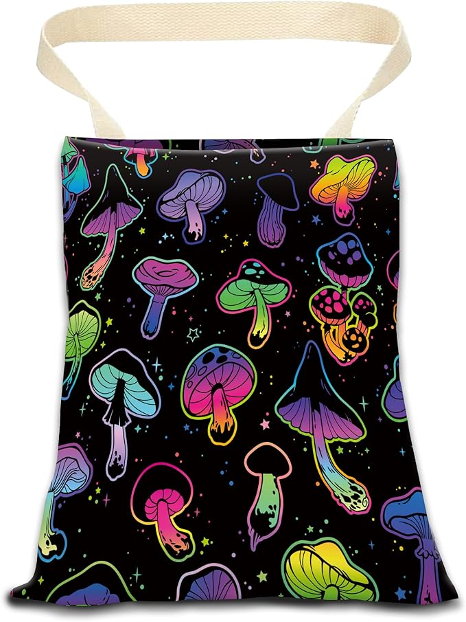 ANKVRP Car Garbage Can, Hanging Car Trash Can Bag for Vehicle, Travelling, Camping, Cute Car Back Seat Organizer, Luxury Purple Mushrooms