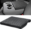 ISSYAUTO Center Console Cover Compatible with 2011-2016 Ford F250 F350 F450, 2011-2014 F150 with Jump Seat Console Leather Armrest Cover Center Console Cushion, Black (Jump Seat Only)