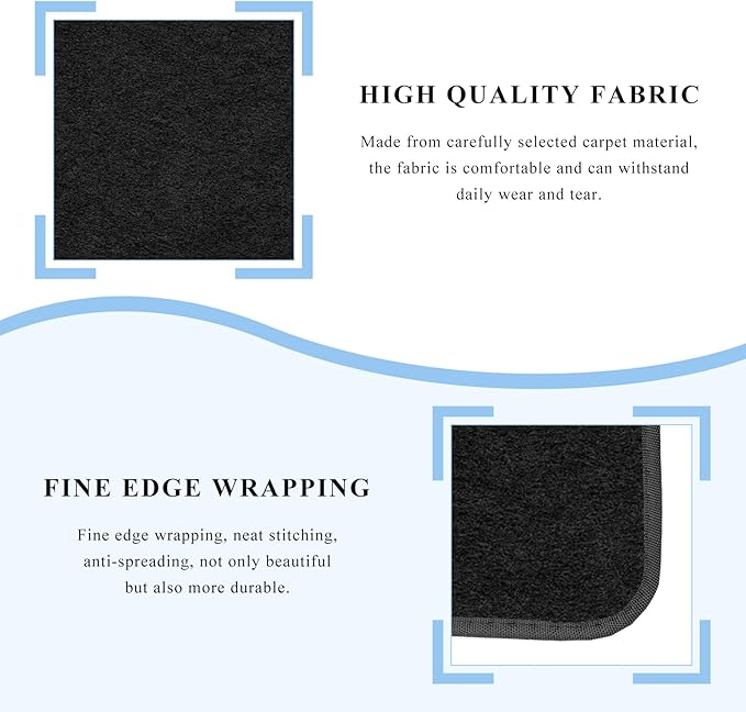 4PCS Car Floor Mats, Waterproof Non-Slip Car Floor Liners with Safety Heel Pad, All-Weather Wear-Resistant Mats Heavy Duty Universal Carpets for Truck SUV Van Sedan (Black)