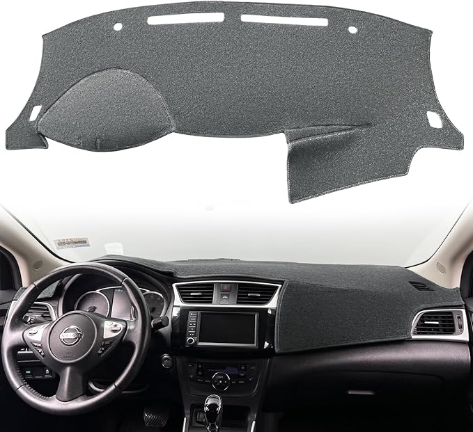 Dash Cover Mat Custom Fit for Nissan Sentra Dashboard Pad Carpet Protector F246 (Darkgray)