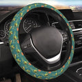 Frog On Lotus Leaf Steering Wheel Cover for Women Men Girls, Car Accessories Decor Thickened Anti-Slip Auto Steering Wheel Covers Protector Universal Fit 15 Inch for Cars, Truck, SUV