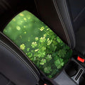 Car Middle Console Covers Non Slip Shamrock Car Arm Rest Cushion Cover for St. Patrick's Day, Universal Auto Interior Accessories for Vehicle, SUV, Truck