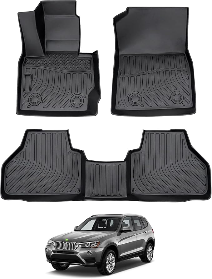 Cartist Compatible with Floor Mats BMW X3 F25 2011-2017 All Weather Floor Mat Carpet Protection TPE Odorless Heavy Duty Floor Liners