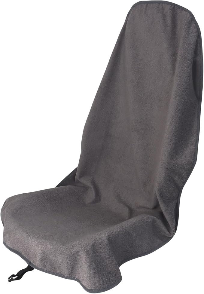nbnhxnff Sweat Towel Car Seat Cover Protector Front Seats for Gym Workout, Running, Swimming, Beach and Hiking, Waterproof Universal Seat Cover for Car, Trucks, Van & SUV(Grey, 1pcs Front Seat)