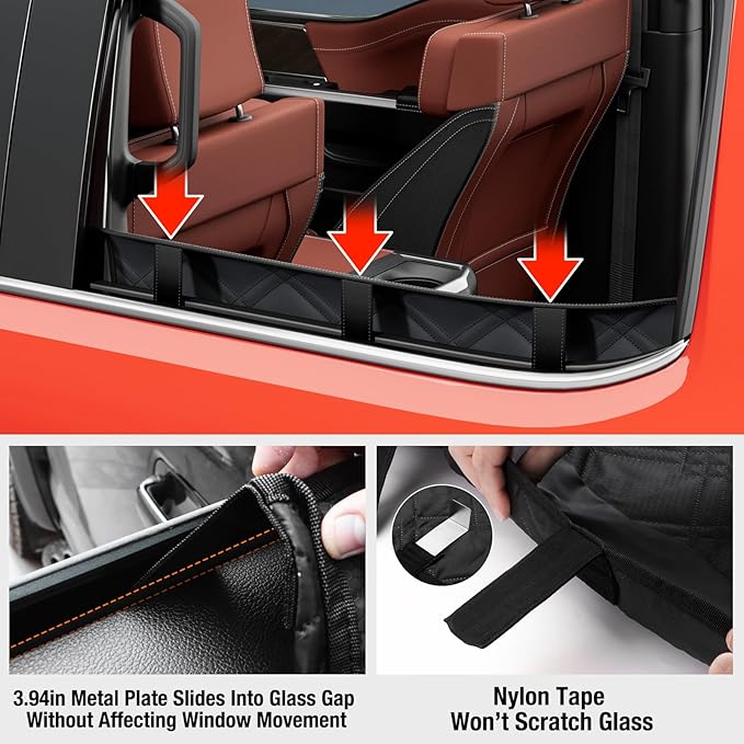 Surfcabin Dog Car Door Protector – 20% Larger Design for Trucks & Large SUVs, Thickened Waterproof Door Panel Covers, Protects Doors from Dog Scratching