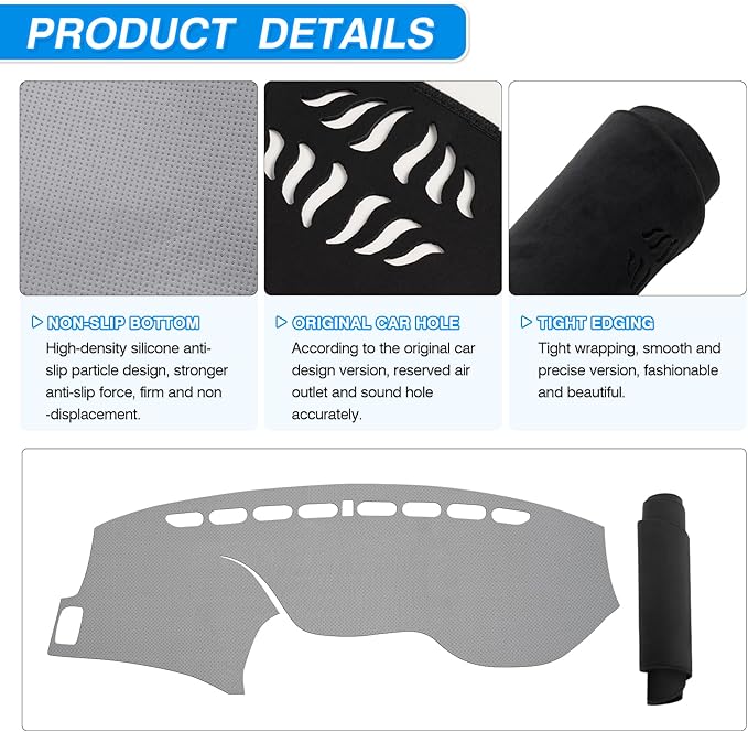 CARTIST Dash Cover fits for Honda Accord 2013 2014 2015 2016 2017 (LX, Sport, EX, EX-L, & Touring) Dashboard Cover Mat Non-Slip Carpet Sunshield Glare UV Rays Protector