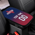 Custom Football Car Armrest Covers Universal Auto Center Console Pad Car handrail Box Cushion Personalized Add Name & Number Fans Gift Fit Suit for SUV Truck Sedan Van
